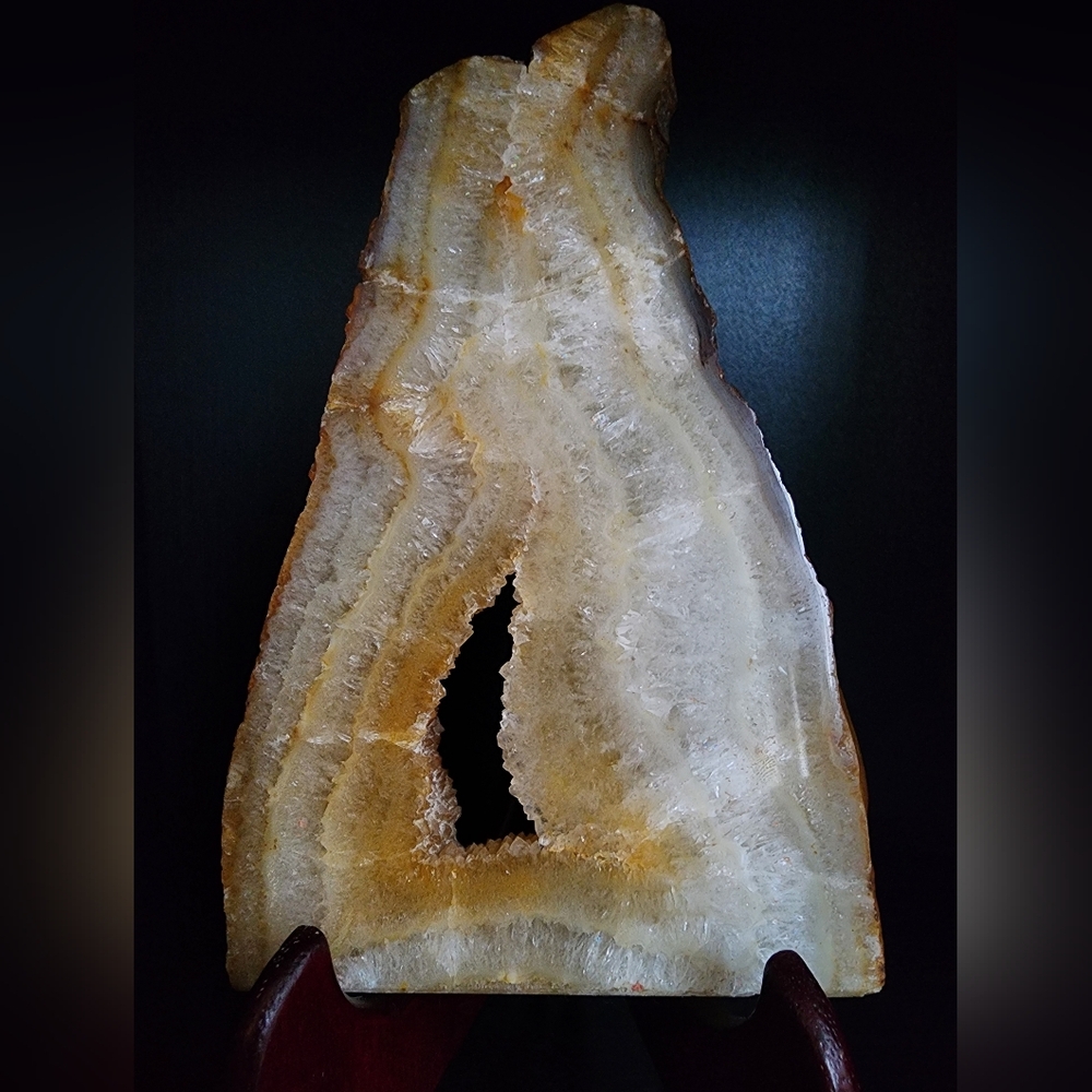 Unique Yellow Agate Slice - Picture 2 of 2